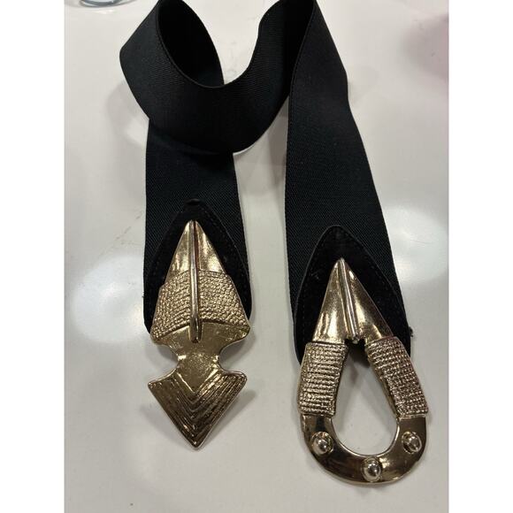 Vintage Omega Arrow Gold Buckle Womens Belt Size Medium - Picture 1 of 4